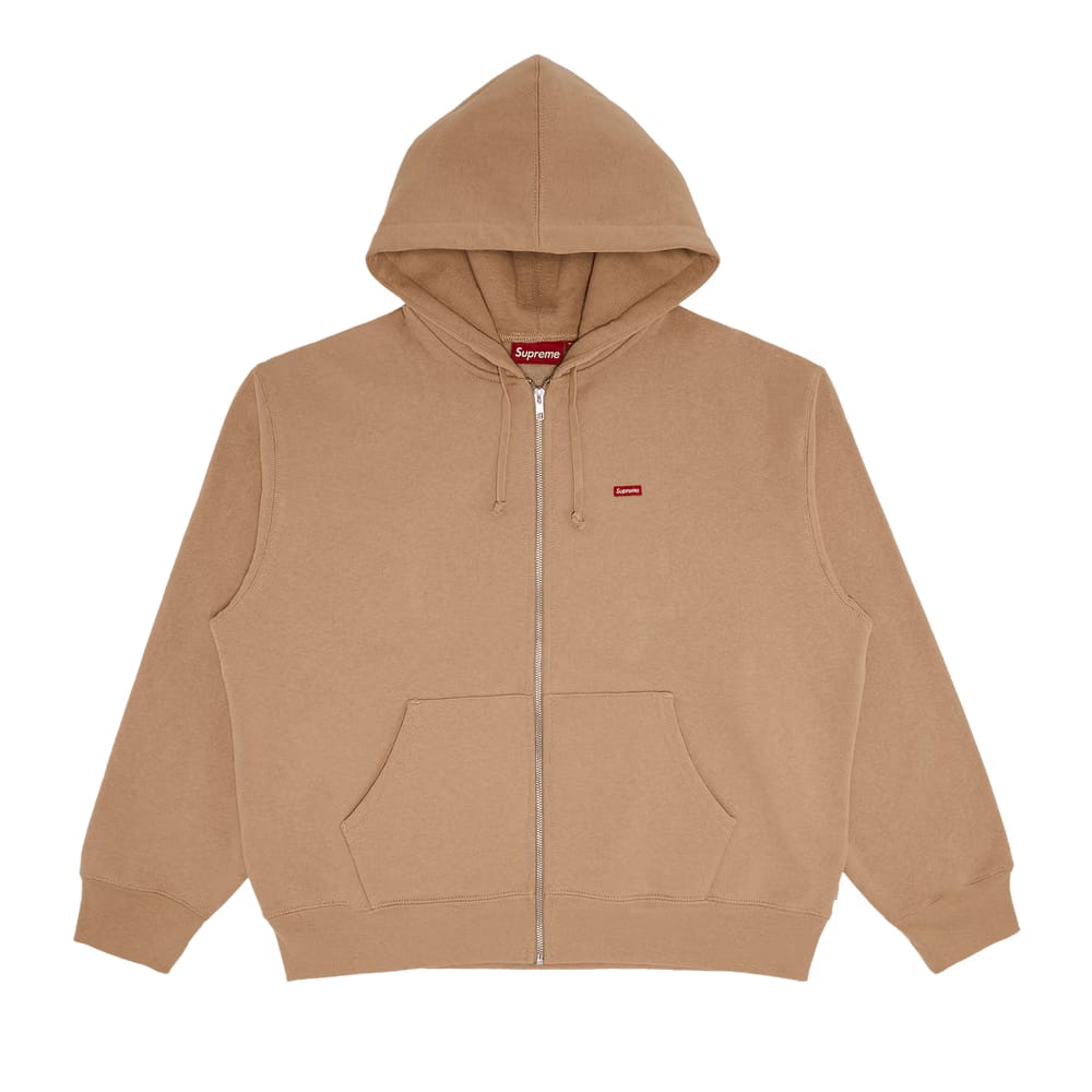 Supreme Small Box Zip Up Hoodie Khaki