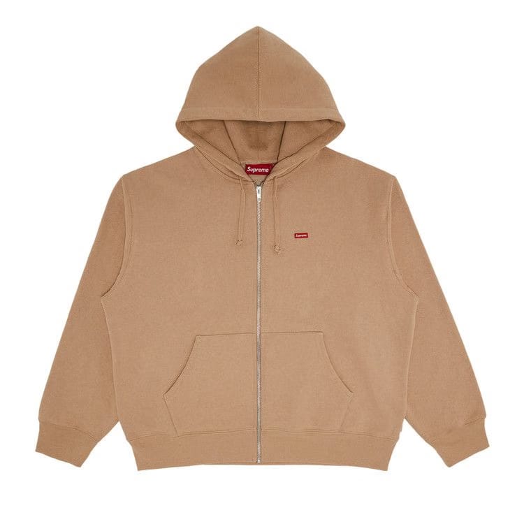 Supreme Small Box Zip Up Hoodie Khaki