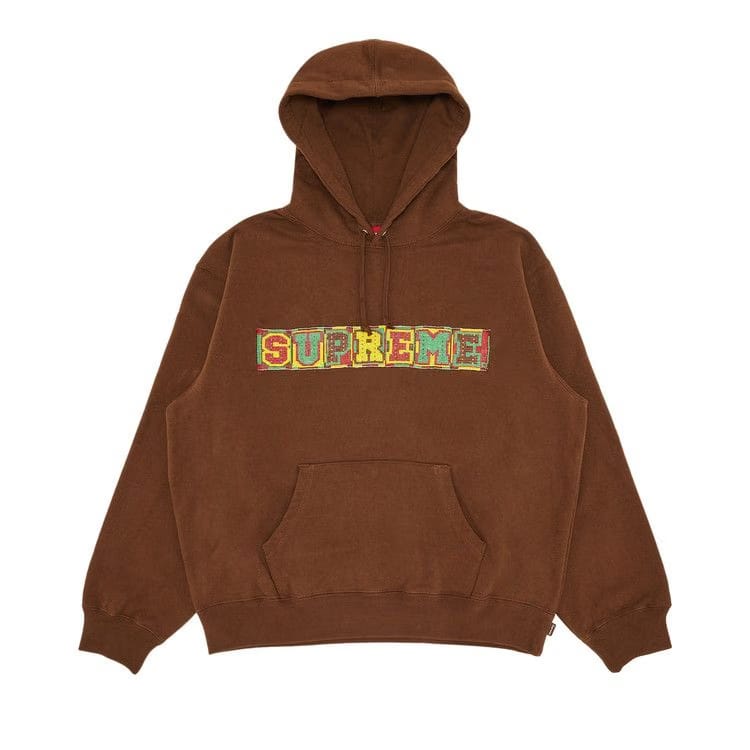 Supreme Beaded Hoodie Brown