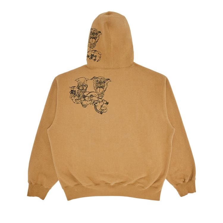 Supreme Pitbulls Embroidered Hoodie Light Tan