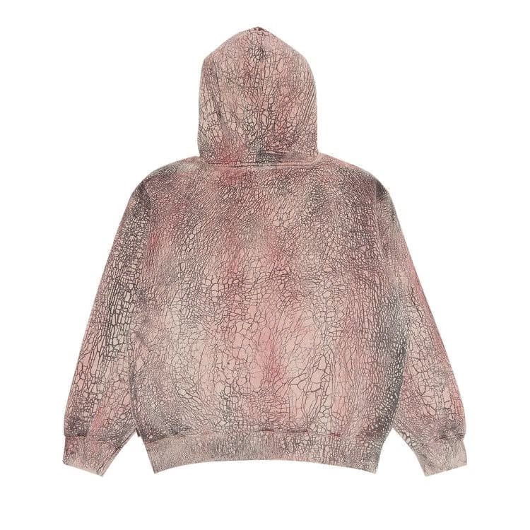 Supreme Crackle Zip Up Hoodie Red
