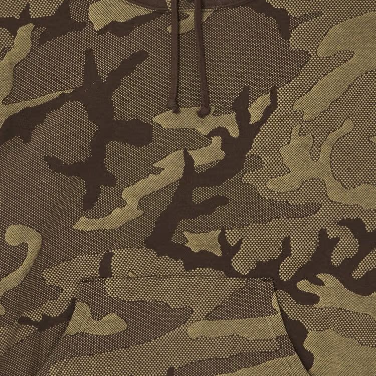 Supreme Jacquard Stripe Hoodie Brown Camo