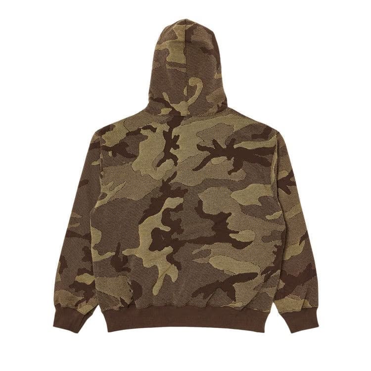 Supreme Jacquard Stripe Hoodie Brown Camo
