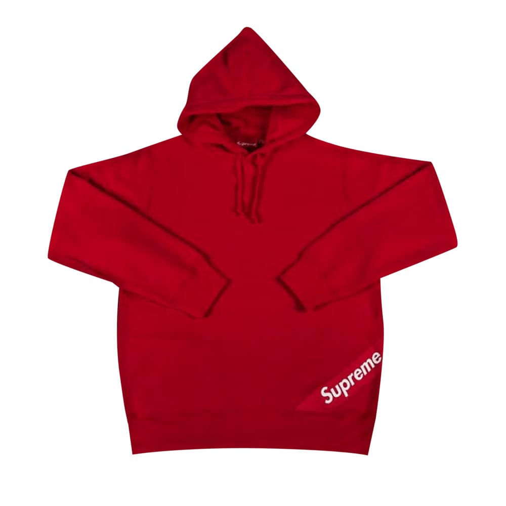 Supreme Corner Label Hoodie Red