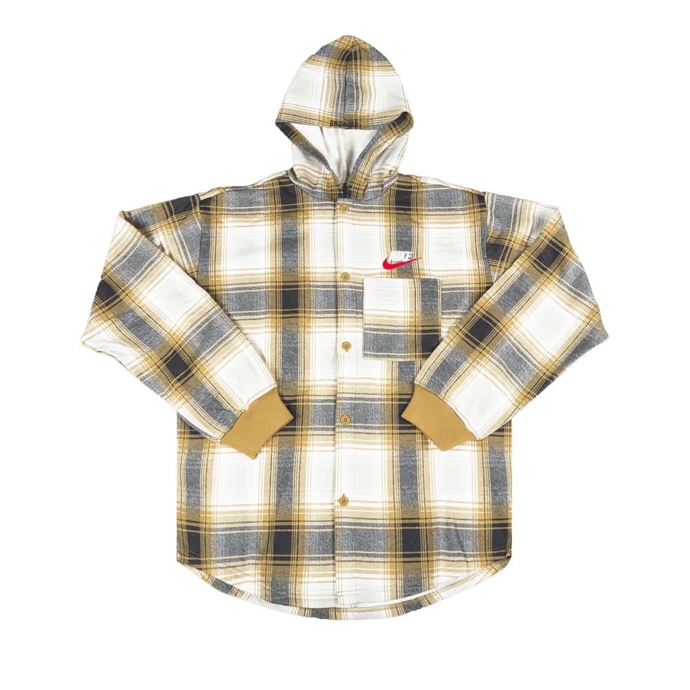 Supreme x Nike Plaid Hoodie Mustard