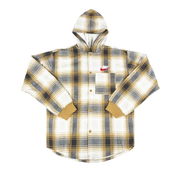 Supreme x Nike Plaid Hoodie Mustard