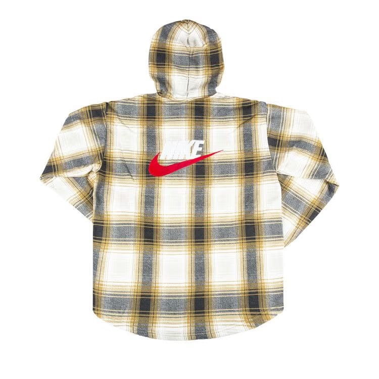 Supreme x Nike Plaid Hoodie Mustard