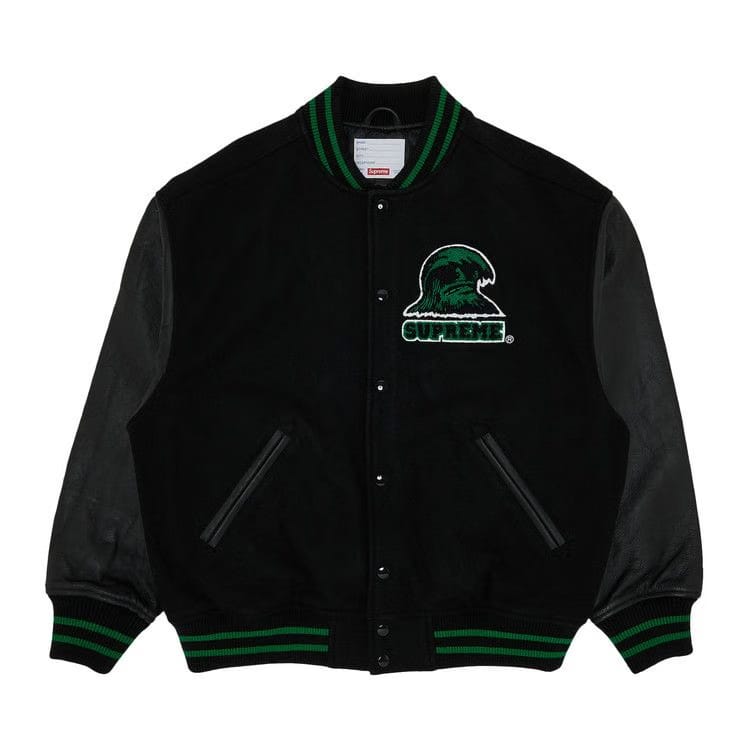 Supreme Wave Varsity Jacket Black