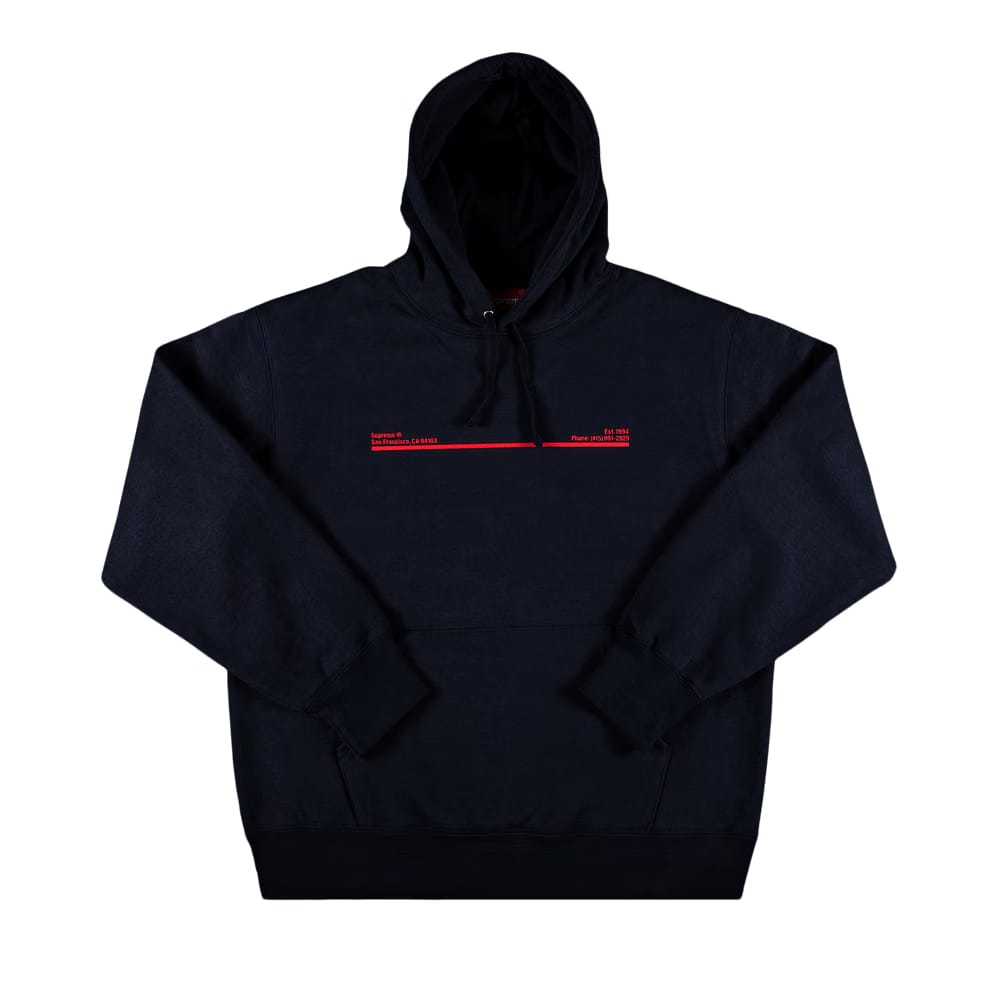 Supreme Shop Hoodie - San Francisco Navy