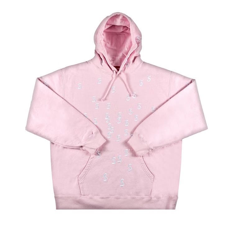 Supreme Embroidered S Hoodie Light Pink