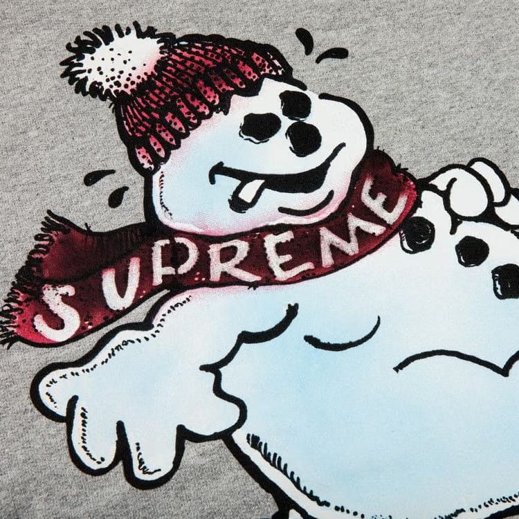 Supreme Snowman Hoodie Heather Grey
