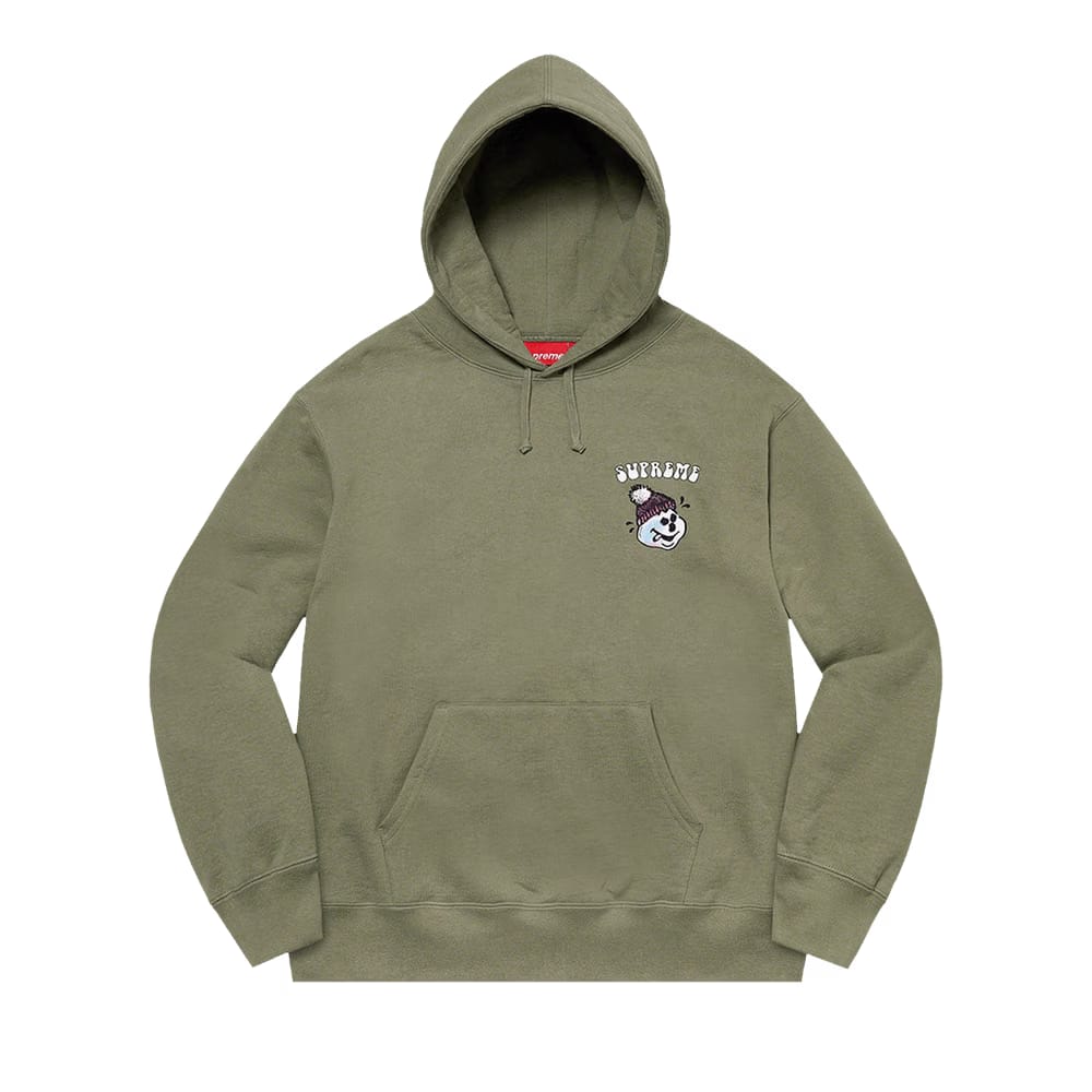Supreme Snowman Hoodie Light Olive