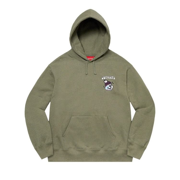 Supreme Snowman Hoodie Light Olive