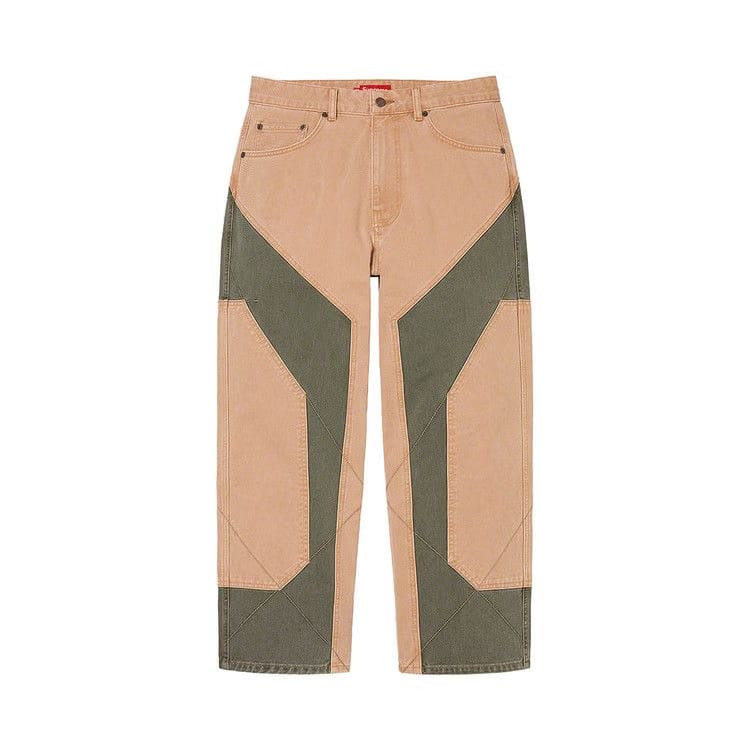 Supreme 2-Tone Paneled Jean Brown