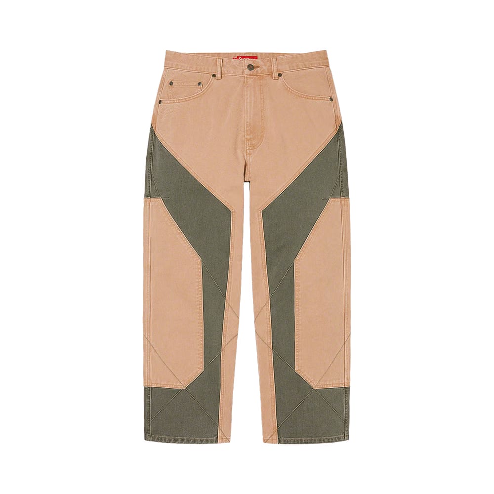 Supreme 2-Tone Paneled Jean Brown