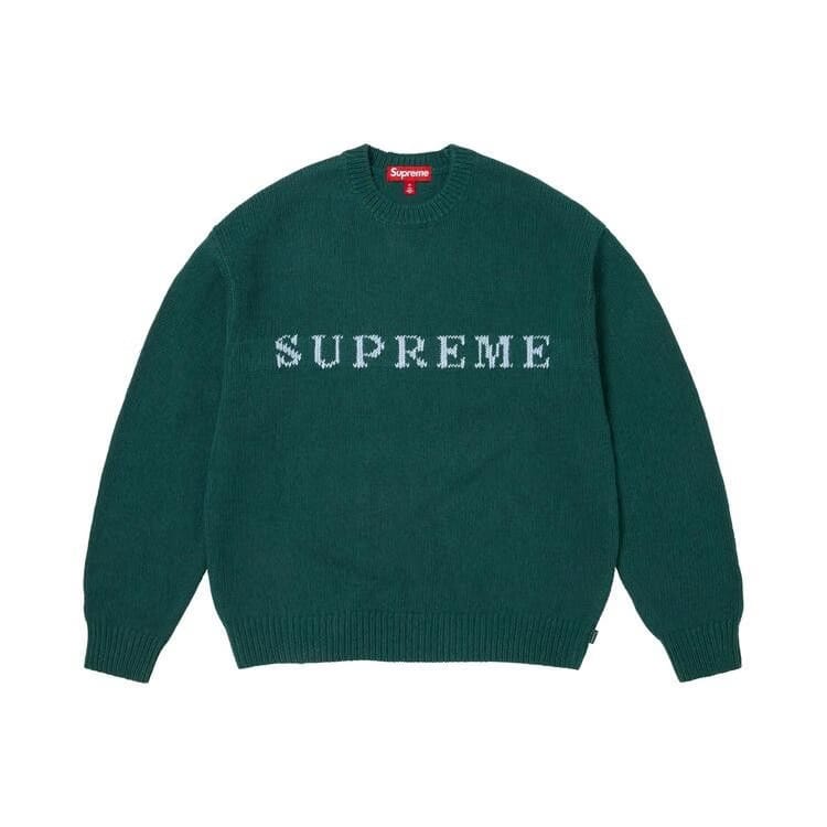 Supreme Contrast Logo Sweater Pine