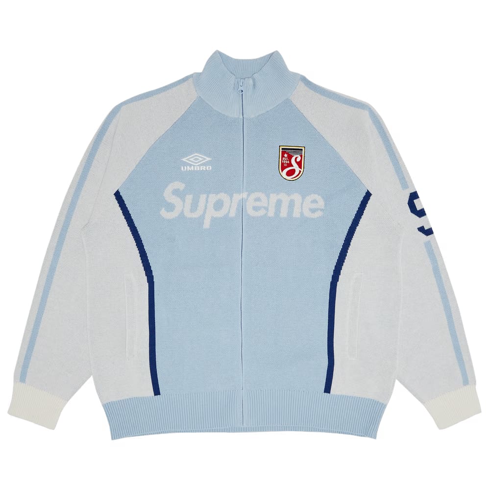 Supreme x Umbro Zip Up Sweater Light Blue