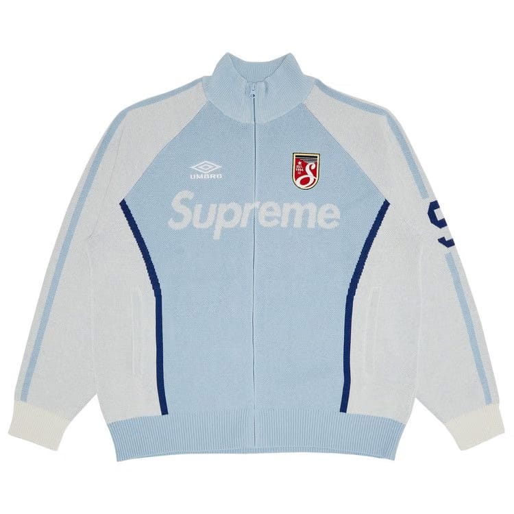Supreme x Umbro Zip Up Sweater Light Blue