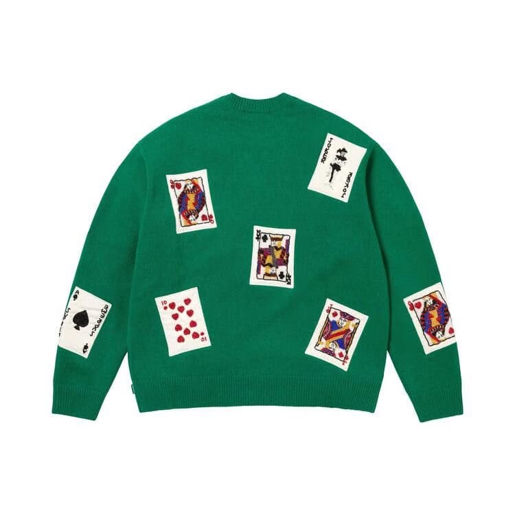 Supreme Beaded Cards Sweater Green