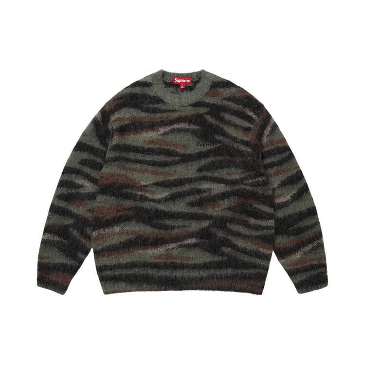 Supreme Brushed Mohair Sweater Tiger Camo