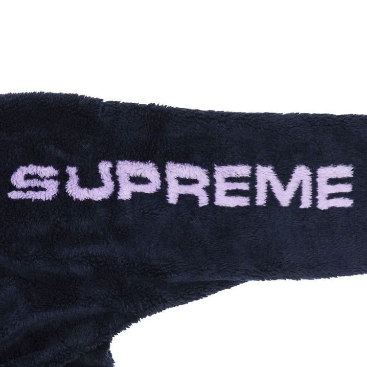 Supreme Shoulder Logo Fleece Jacket Navy