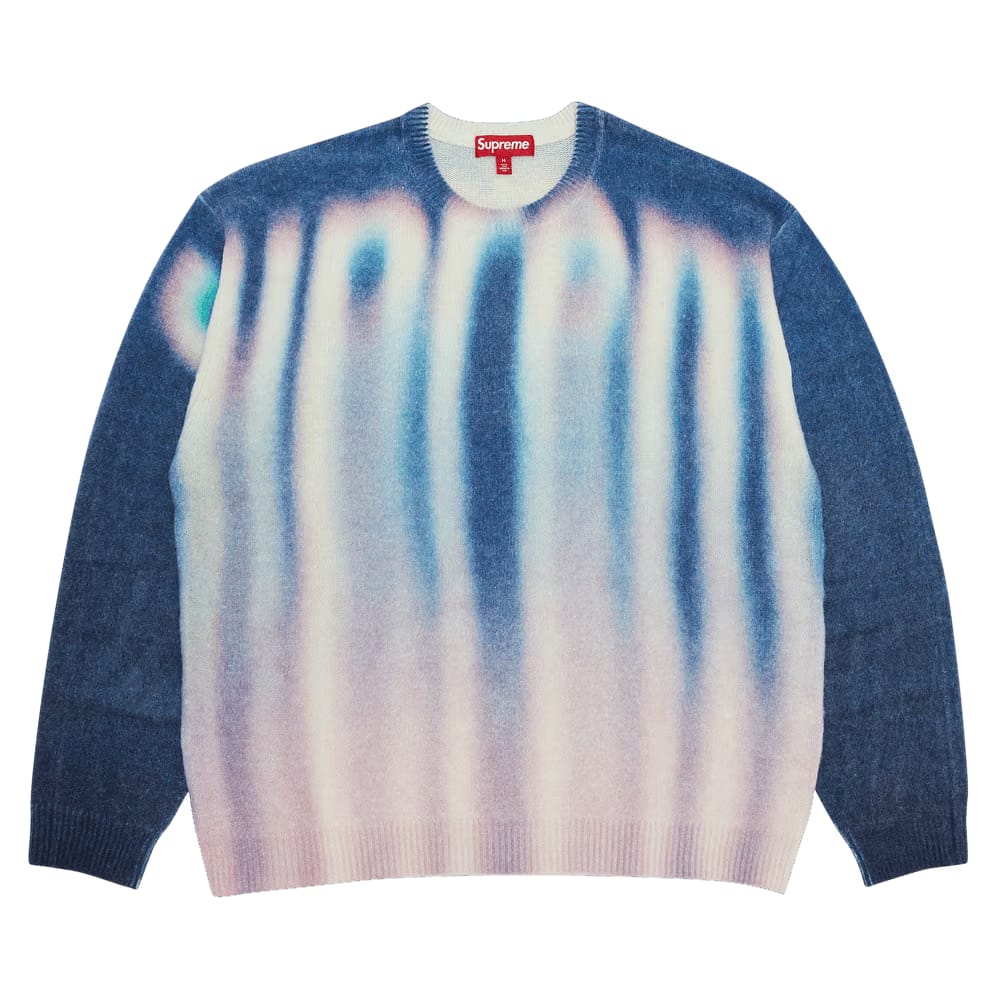 Supreme Blurred Logo Sweater Blue
