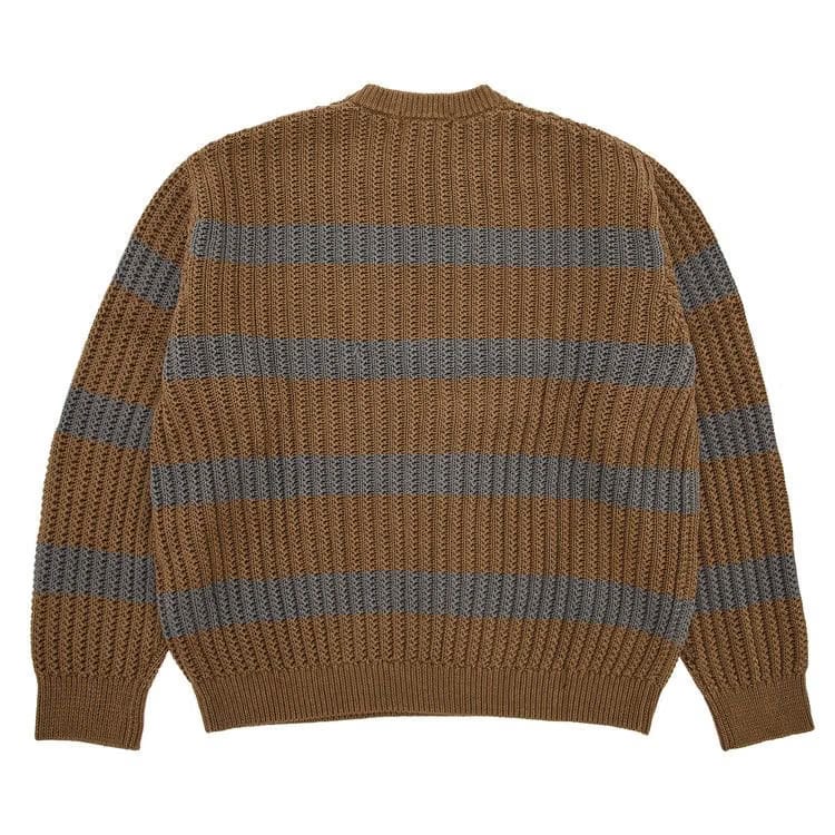 Supreme Loose Gauge Stripe Small Box Sweater Khaki