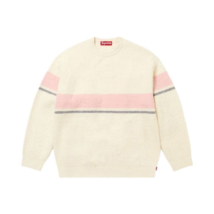 Supreme Brushed Stripe Sweater Ivory