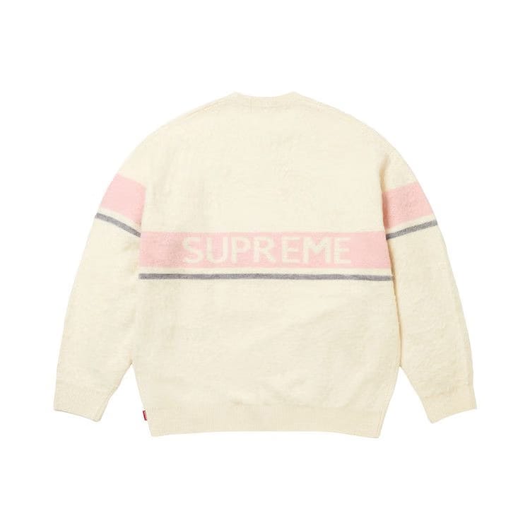 Supreme Brushed Stripe Sweater Ivory