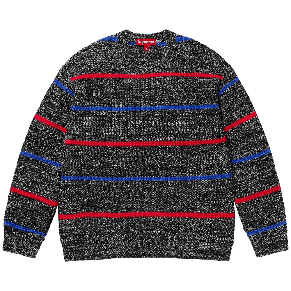 Supreme Waffle Small Box Sweater Stripe Mélange