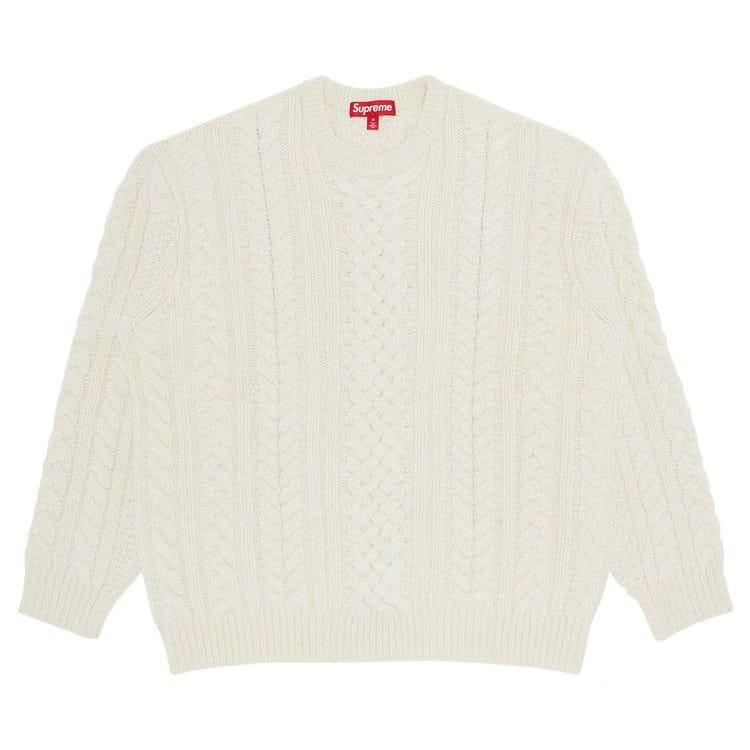 Supreme Appliqué Cable Knit Sweater Ivory