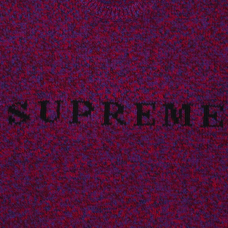 Supreme Contrast Logo Sweater Red Mélange