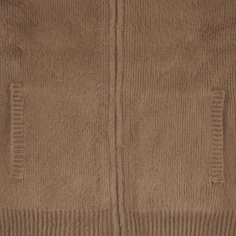 Supreme Sleeve Stripe Zip Up Sweater Dusty Brown
