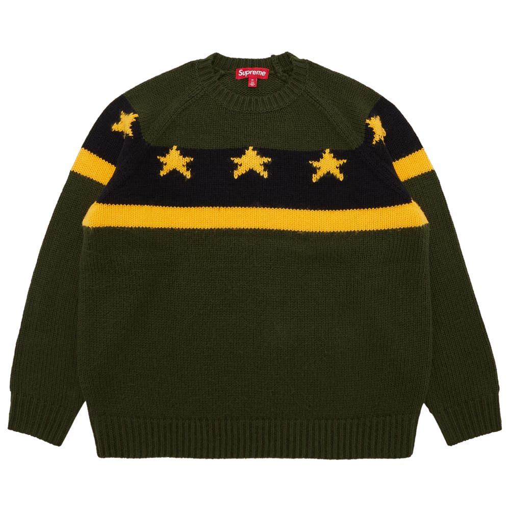 Supreme Stars Sweater Green