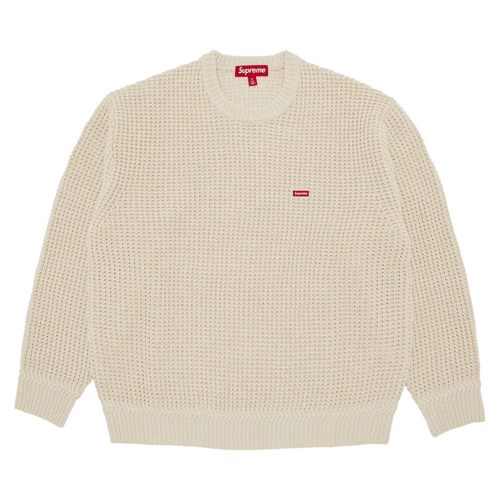 Supreme Waffle Small Box Sweater Stone