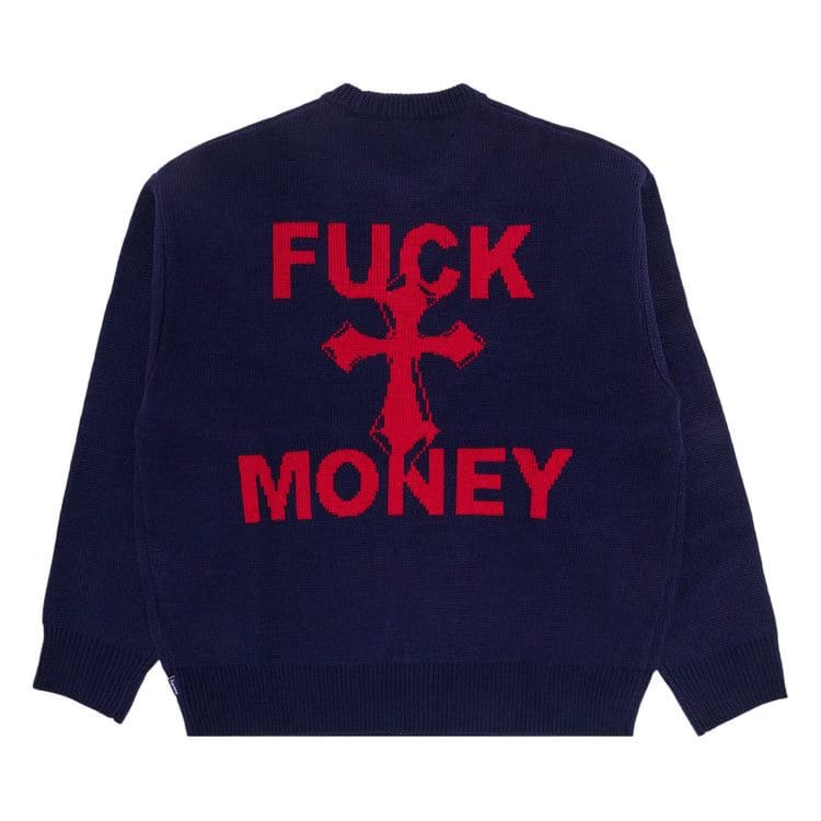 Supreme Fuck Money Sweater Navy