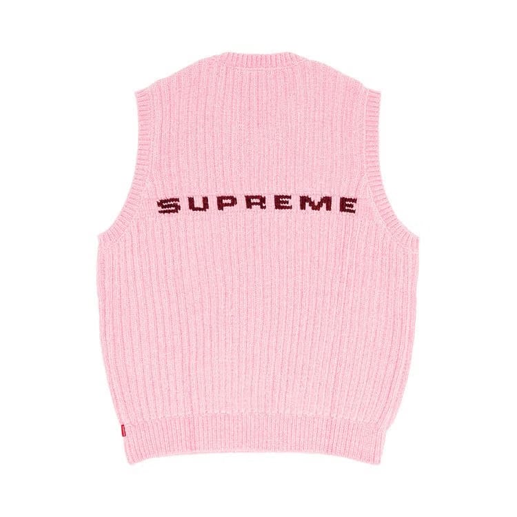 Supreme Chenille Sweater Vest Pink