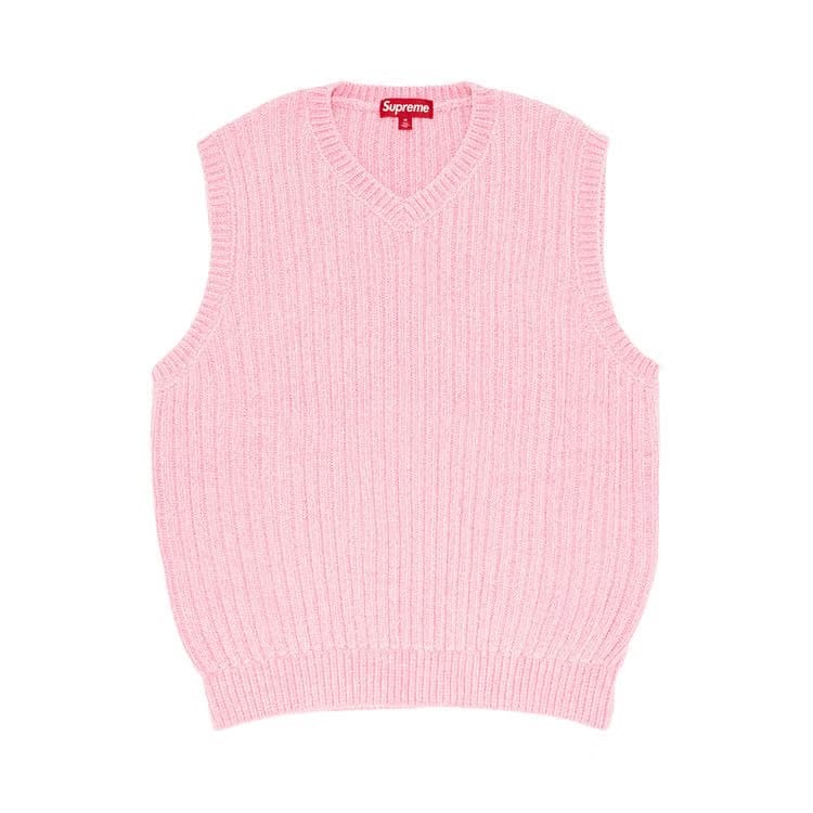 Supreme Chenille Sweater Vest Pink