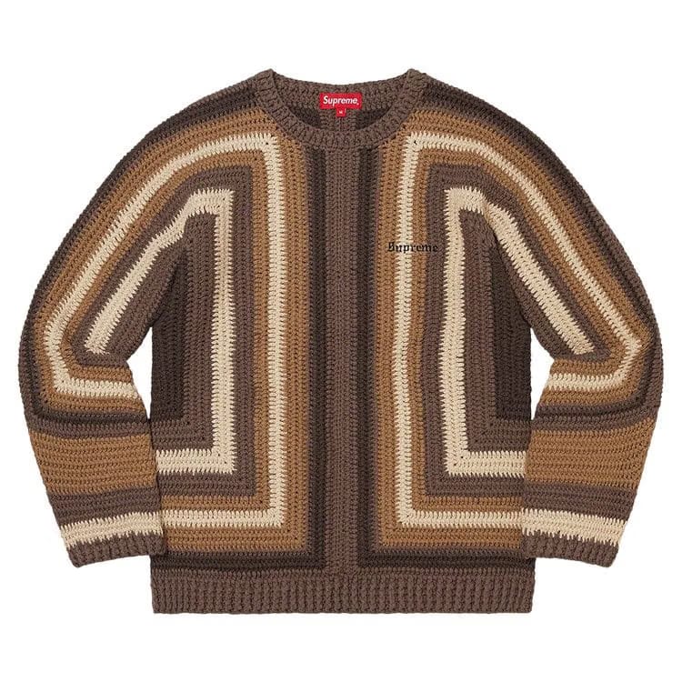 Supreme Hand Crocheted Sweater Brown