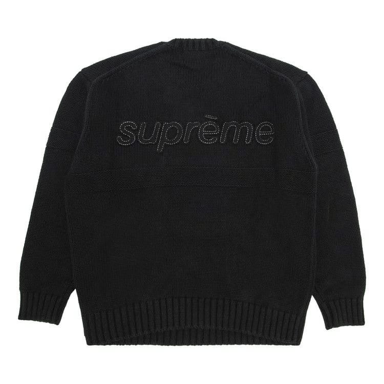 Supreme Tonal Appliqué Sweater Black