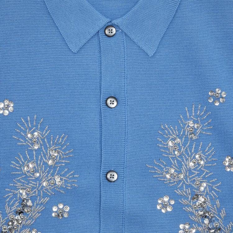 Supreme Beaded Appliqué Cardigan Bright Blue