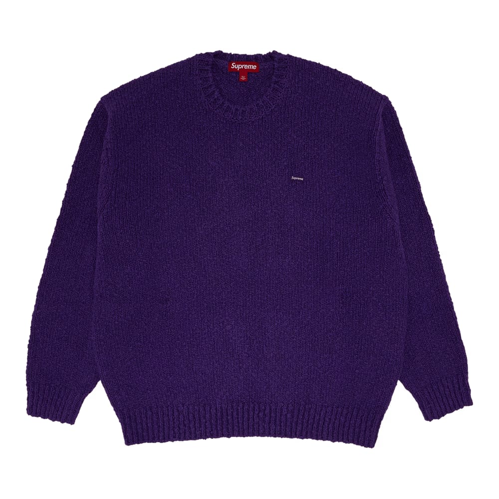 Supreme Bouclé Small Box Sweater Purple