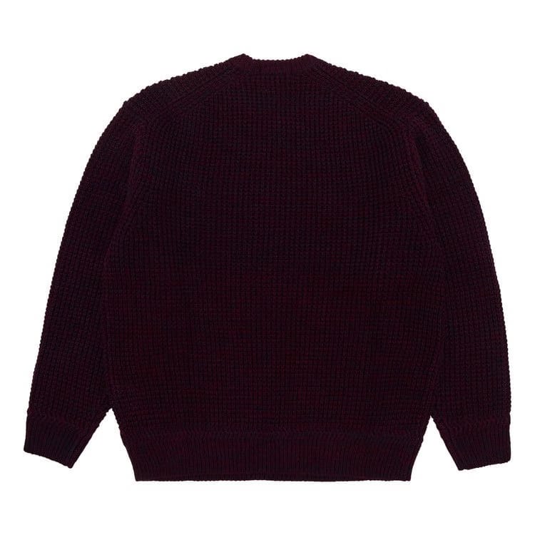 Supreme Waffle Small Box Sweater Burgundy M�lange