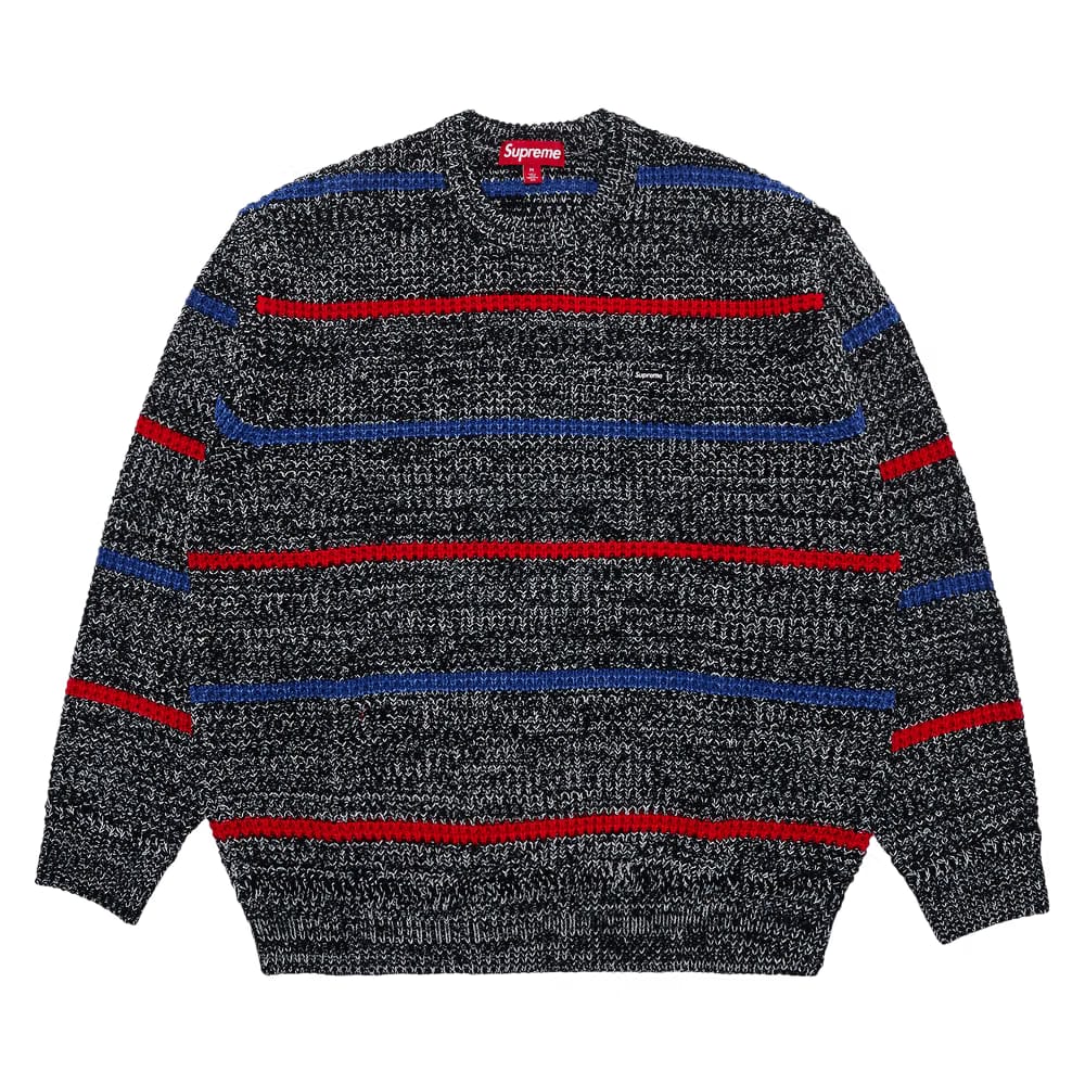 Supreme Waffle Small Box Sweater Stripe M�lange