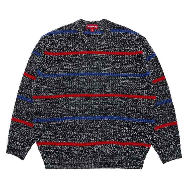 Supreme Waffle Small Box Sweater Stripe M�lange