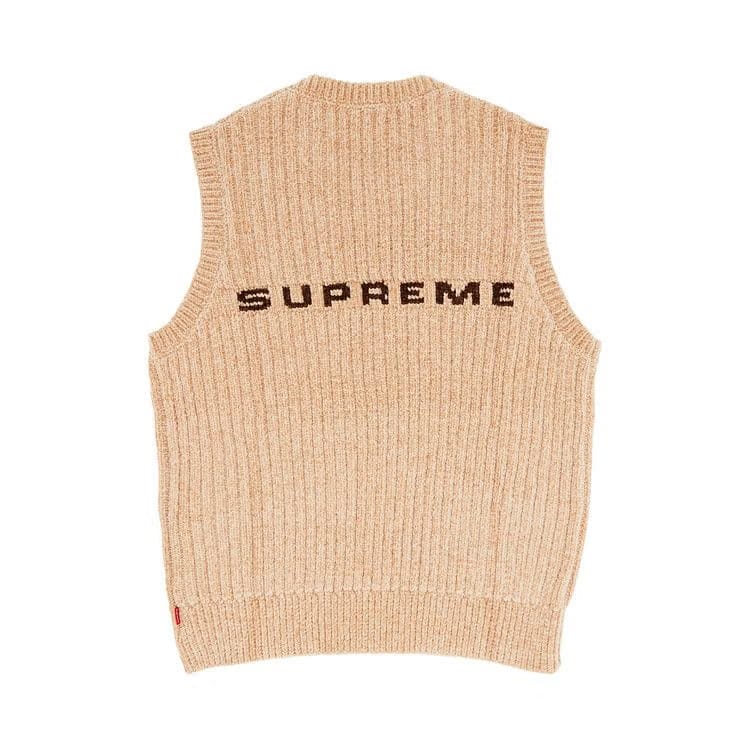 Supreme Chenille Sweater Vest Beige