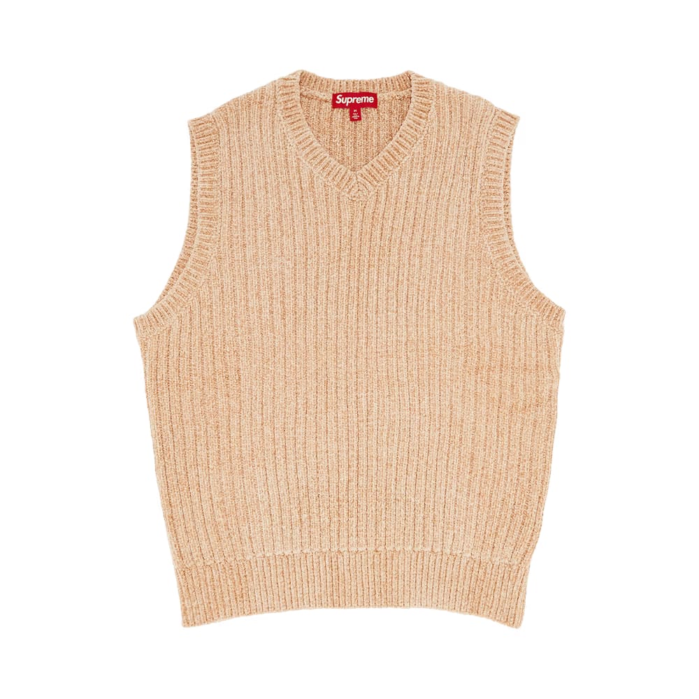 Supreme Chenille Sweater Vest Beige