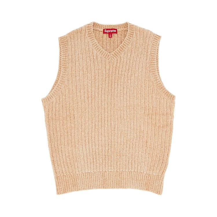 Supreme Chenille Sweater Vest Beige