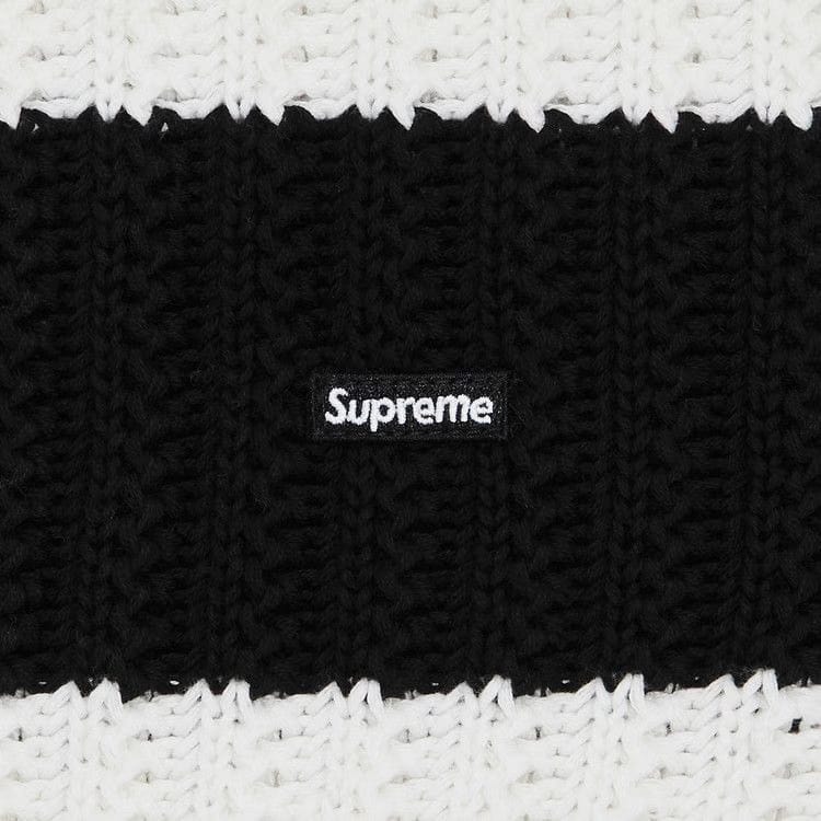Supreme Loose Gauge Stripe Small Box Sweater Black