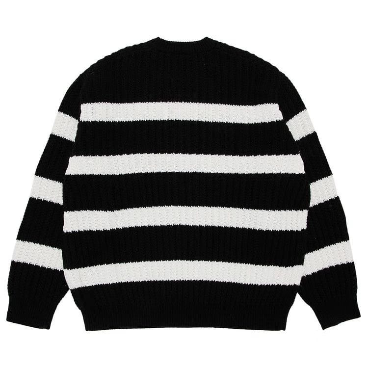 Supreme Loose Gauge Stripe Small Box Sweater Black